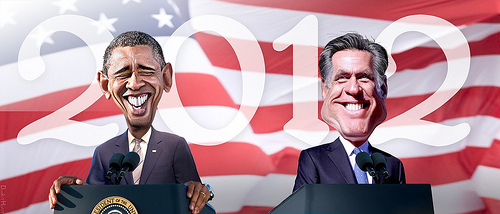 Obama and Romney (Creative Commons).