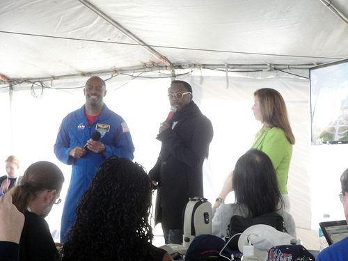 Astronaut Leland Melvin, will.i.am and NASA's Lori Garver (photo courtesy of Creative Commons).