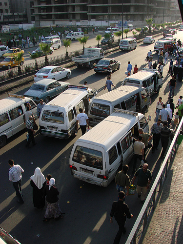 Morning traffic in Damascus on a far less tragic day. (Flickr)