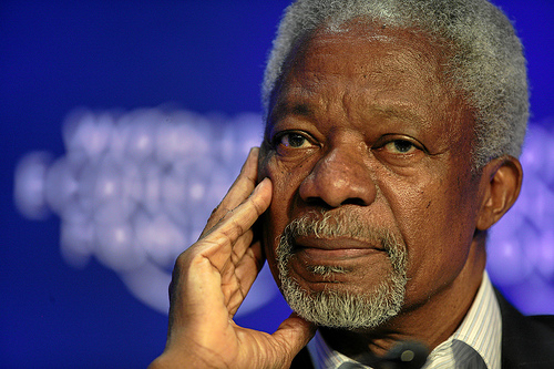 Envoy to the United Nations Kofi Annan, here in 2009. (World Economic Forum/Creative Commons)