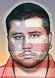 Drawing of George Zimmerman (Courtesy of Creative Commons, DonkeyHotey)