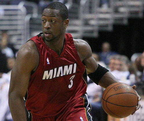 Dwayne Wade, a career-77 percent free shooter made nine of 11 freebies Sunday night. (Keith Allison/Creative Commons)