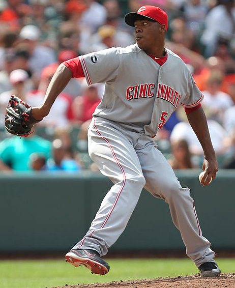 Dominant closer Aroldis Chapman was rendered a non-factor in the series. (Keith Allison/Creative Commons)