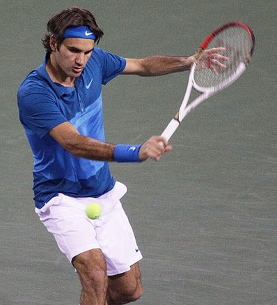 Roger Federer, one of the Big Four, competing at Indian Wells (Mike McCune/Wikimedia Commons)