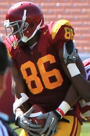 Why is Antonio Gates wearing a Trojan No. 86 instead of a Charger No. 85? (Shotgun Spratling/Neon Tommy)