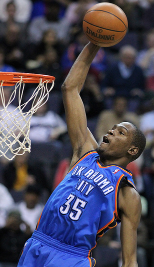 Thunder small forward Kevin Durant will attempt to lead his team past the L.A. Lakers in the Western Conference semifinals. (Keith Allison/Creative Commons) Thunder small forward Kevin Durant will attempt to lead his team past the L.A. Lakers in the Western Conference semifinals. (Keith Allison/Creative Commons)