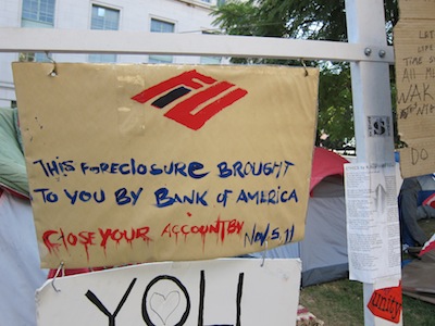 Sign at Occupy LA