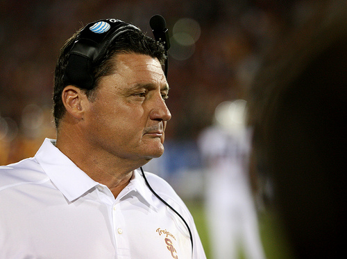 Orgeron has proven his worth as a head coach. (Kevin Tsukii/Neon Tommy)