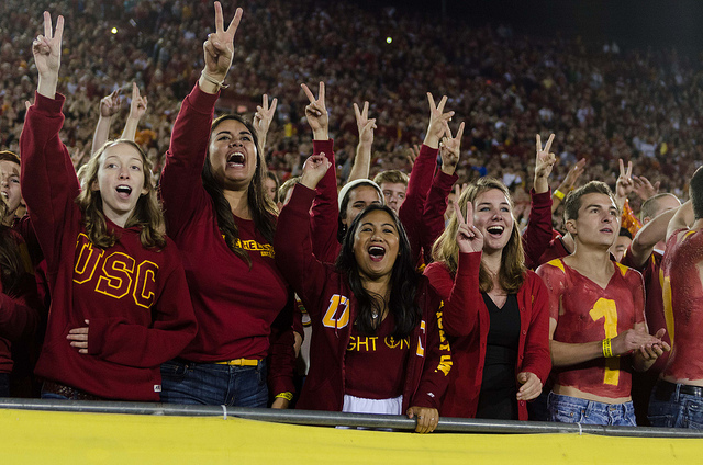 Trojan fans show up for Saturday nights in the Coliseum, but not for Thursdays at Galen. (Neon Tommy)