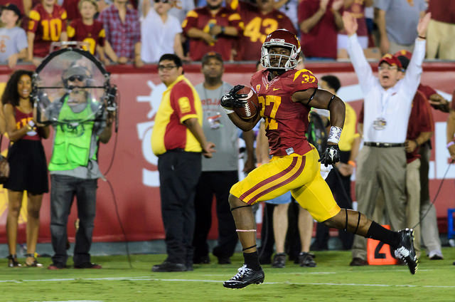 Javorius “Buck” Allen was key to expanding the rushing offense. (Ben Dunn/Neon Tommy)