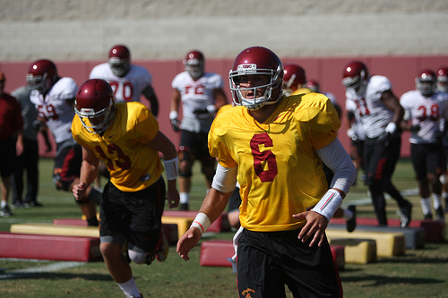 Kessler and Wittek had ups and downs Wednesday, but neither made it clear that they know who the starter will be. (Kevin Tsukii/Neon Tommy)