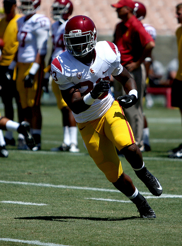 Tre Madden impressed in his first start, carrying the inconsistent Trojan offense. (Kevin Tsukii/Neon Tommy)