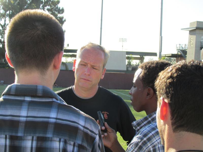 Pendergast is in his first year as USC's defensive coordinator. (Ryan Nunez/Neon Tommy)