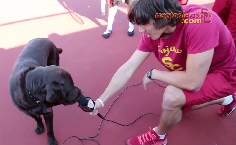 Meet Floyd, the real star of the men's tennis team.