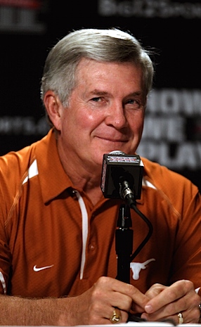 Texas coach Mack Brown is projected to suffer the same fate as Lane Kiffin. (Flickr)