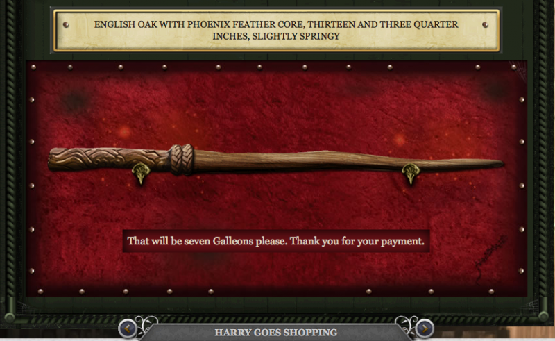 Olliivander's Wands, Pottermore