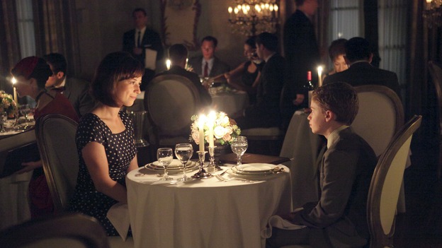 Dean Who? Colette and her charming Charlie out to an early Valentine's Day dinner in Rome. "Pan Am" ABC Sundays at 10. (Image courtesy of ABC)