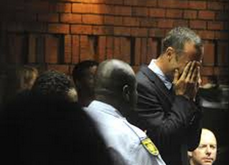 Olympian athlete Oscar Pistorius wept on the stand on Monday, saying he is still "scared to sleep" since he shot his girlfriend through his bathroom door. (Image via Luckie Entertainment)