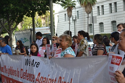 Locals protest against USC's redevelopment plans (Judy L. Wang)