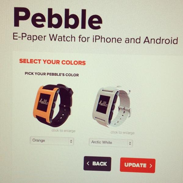The Kickstarter-funded Pebble is one of many smartwatches set to hit the market in 2013. (Image via creative commons.)