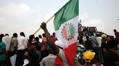 Nigerians protesting in Lagos (Creative Commons)
