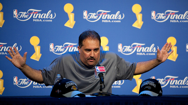 Van Gundy coached the Magic to a record of 259-135 during his six-year tenure (Creative Commons/lubright).