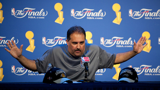 Van Gundy coached the Magic to a record of 259-135 during his six-year tenure (Creative Commons/lubright). Van Gundy coached the Magic to a record of 259-135 during his six-year tenure (Creative Commons/lubright).