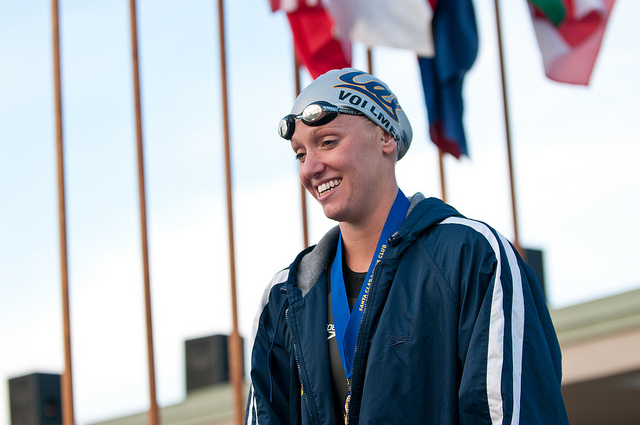 Dana Vollmer's gold-medal/world-record performance headlined Team USA's day (Creative Commons/jdlasica).