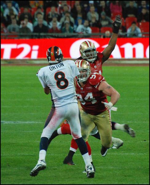 Reyes is an insurance policy for SF in case star DE Justin Smith (94) gets hurt (Creative Commons/rikdom). Reyes is an insurance policy for SF in case star DE Justin Smith (94) gets hurt (Creative Commons/rikdom).