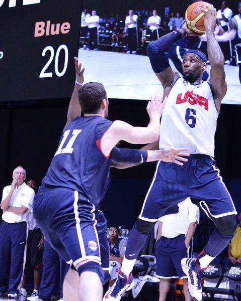 LeBron James and Team USA cruised to an easy win in their first game of London 2012 (Creative Commons/JoeGlo1).