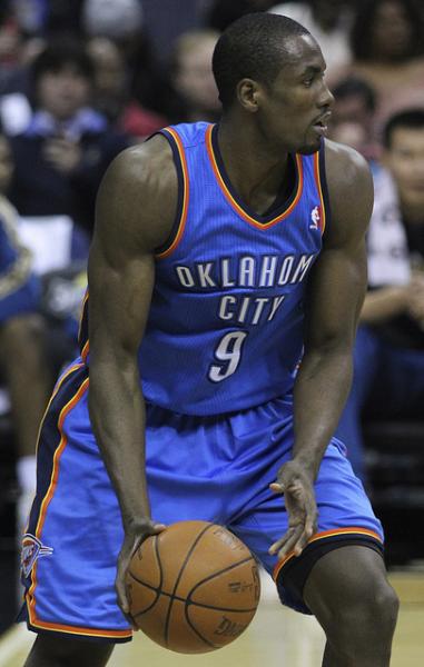 Ibaka's defense on Nowitzki will be key for the Thunder to beat the Mavs (Creative Commons/Keith Allison).