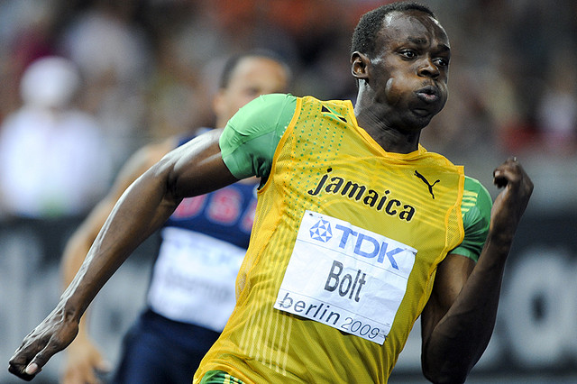 Usain Bolt... Olympic rock star (Creative Commons/Jose Goulao).