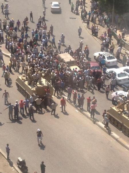 Pro-Morsi groups in Cairo/via Twitter