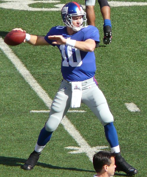 Eli Manning and the Giants are in familiar territory, and they will prevail this week against the Ravens. (Marianne O'Leary, Creative Commons)