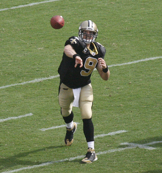 Drew Brees and the Saints will be at .500 if they beat the Raiders this weekend. (dbking, Creative Commons)