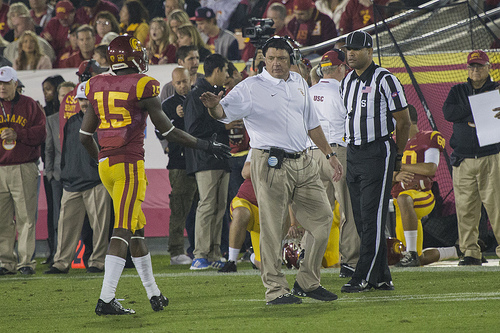 Was this Coach O's final game at the Coliseum? (Matt Woo, Neon Tommy)