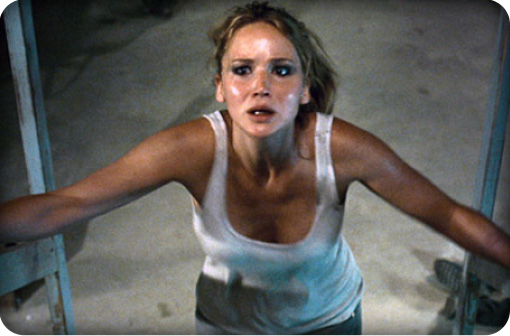 Jennifer Lawrence tries to escape the humiliating mess that is "House at the End of the Street." Courtesy of Left Hand Horror.