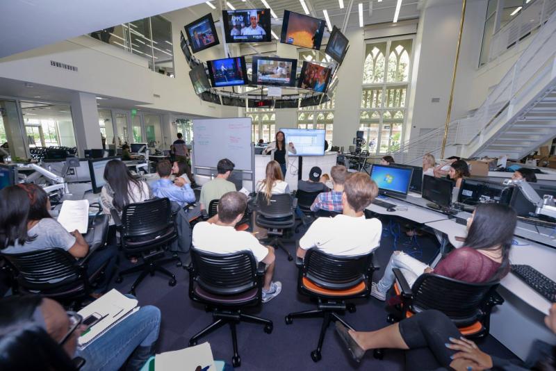 "I think students largely by virtue of their generation and of their age are naturally optimists," said USC Annenberg Director Willow Bay. (Alan Mittelstaedt/Neon Tommy)