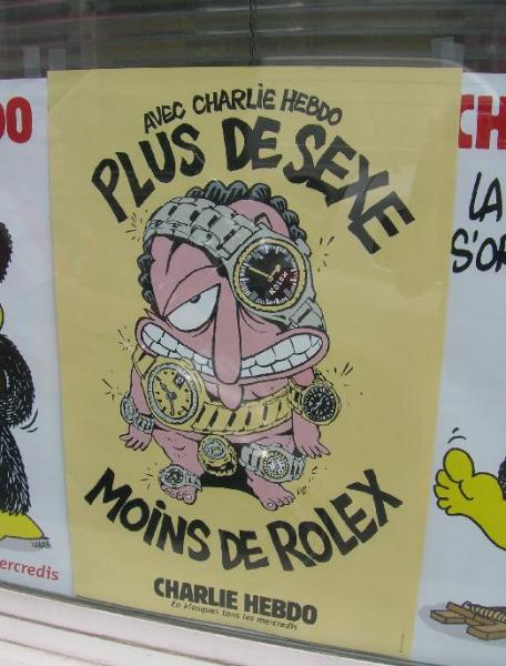 The cover of Charlie Hebdo, the satirical French magazine that published caricatures of Muhammed. (Creative Commons) The cover of Charlie Hebdo, the satirical French magazine that published caricatures of Muhammed. (Creative Commons)