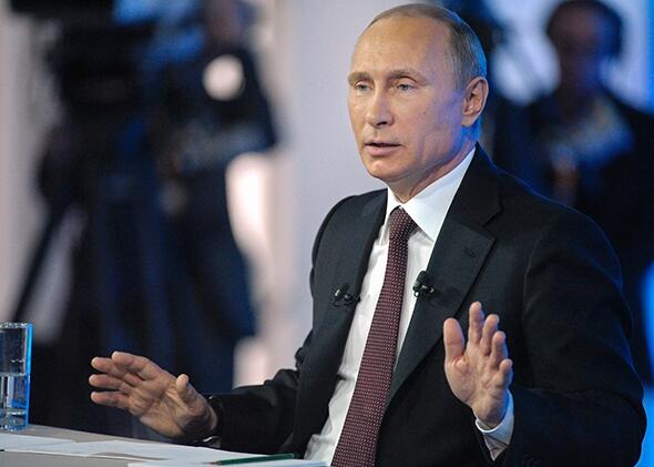 Putin's claims came with a clearly labeled disclaimer. (@Slate, Twitter) Putin's claims came with a clearly labeled disclaimer. (@Slate, Twitter)