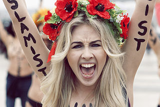 FEMEN activist dressed to protest. (Joseph Paris, Wikimedia Commons) FEMEN activist dressed to protest. (Joseph Paris, Wikimedia Commons)