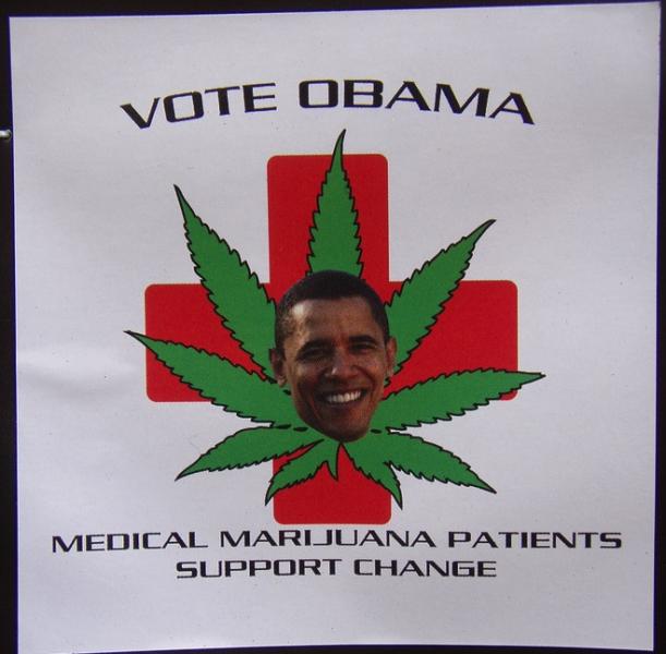 An unofficial campaign sticker from President Obama's 2012 Campaign (via Flickr).