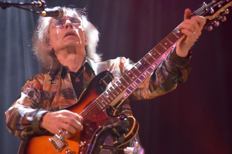 Steve Howe of Yes played an array of guitars. (Graham Clark/Neon Tommy)