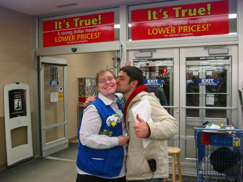 Not everyone finds the staff of 'Wally World' as easy to get along with as the subject of this photo. (via Flickr)