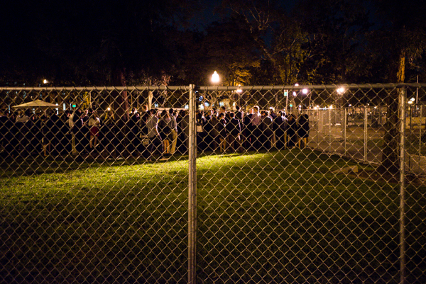 (Fences around Bush event, Charlie Magovern)