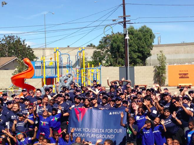 (KIPP students at thier new playground/Sana Ahmed, Neon Tommy)