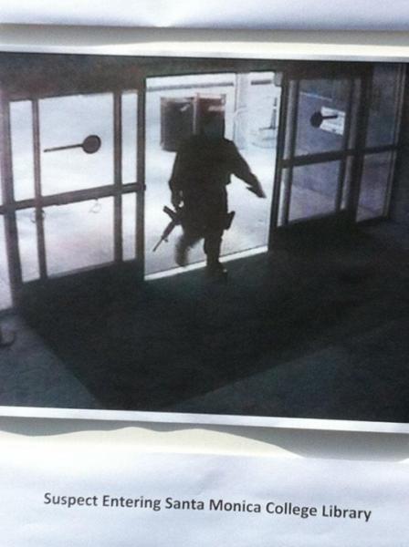 (Suspected shooter entering campus/Santa Monica Police Department)