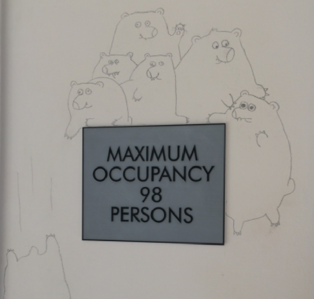 “The cartoons are all interacting with architectural features and placards that are otherwise eyesores." — Simon Haas (Zhiqi Scarlett Chen/Neon Tommy) “The cartoons are all interacting with architectural features and placards that are otherwise eyesores." — Simon Haas (Zhiqi Scarlett Chen/Neon Tommy)