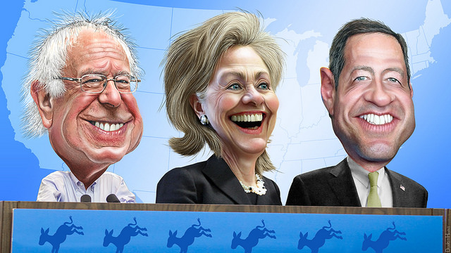 The Democratic candidates debate on Saturday, Nov. 14. (DonkeyHotey/Flickr via Creative Commons)