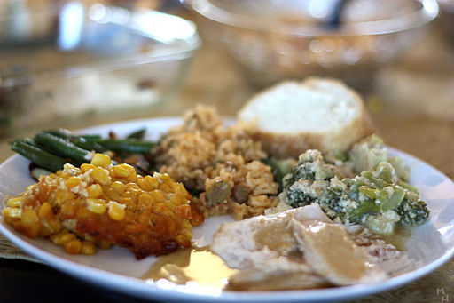 A typical Thanksgiving meal/Wikimedia Commons